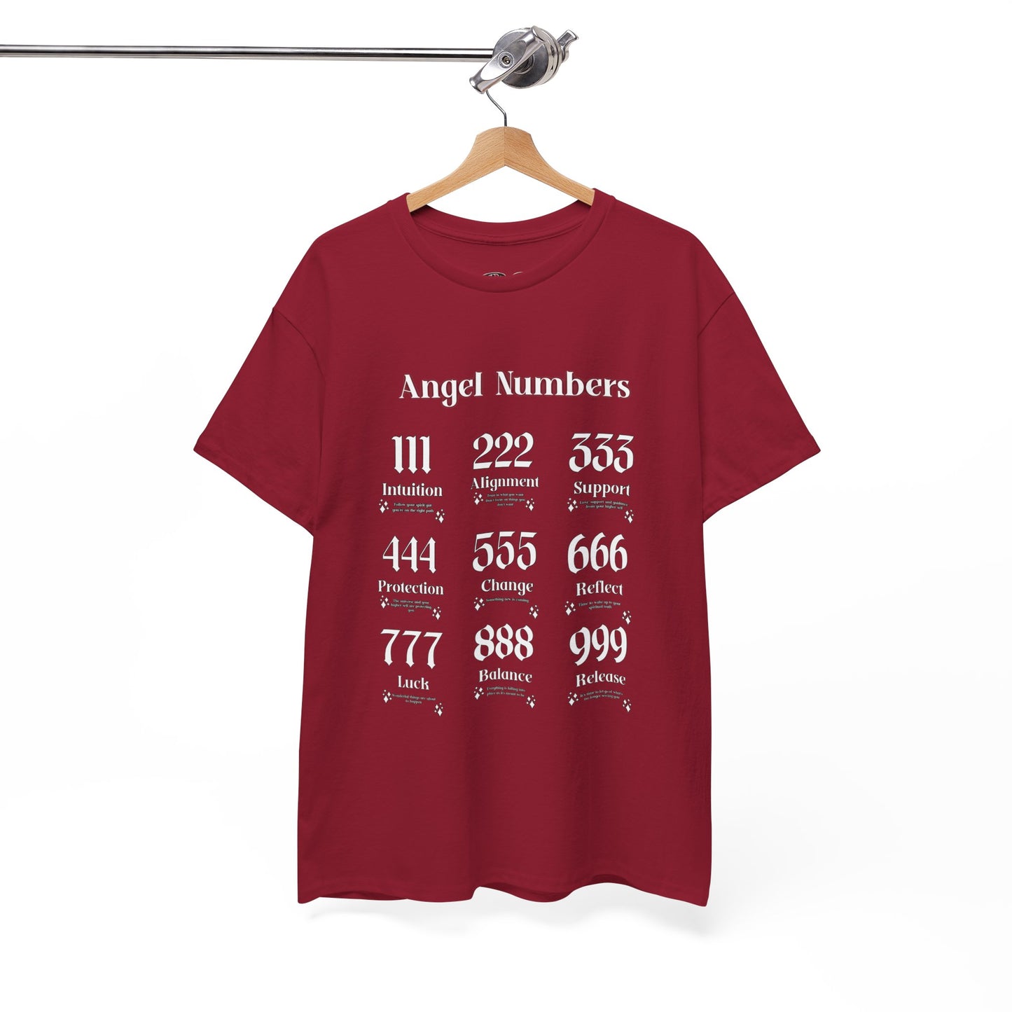 Angel Numbers - ALL WHT Heavy Cotton T-Shirt