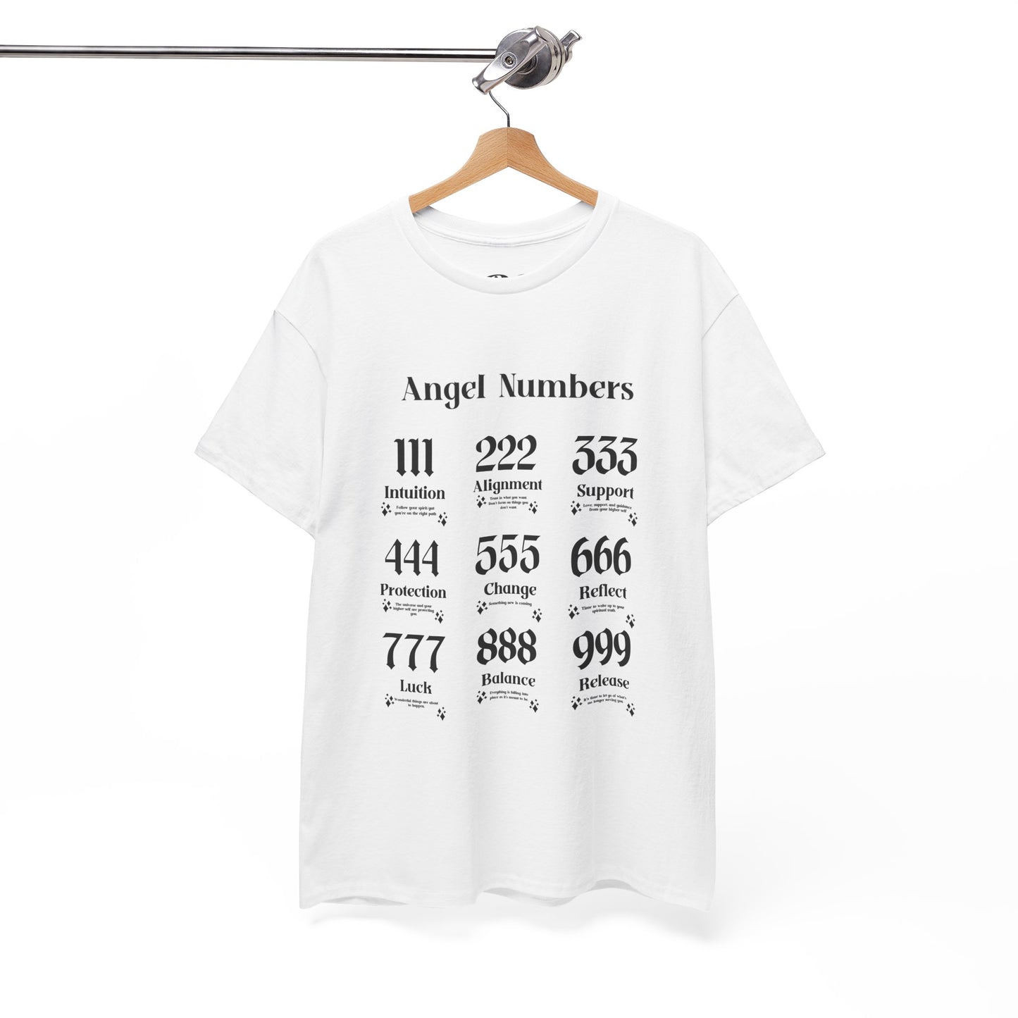 Angel Numbers - ALL BLK Heavy Cotton T-Shirt