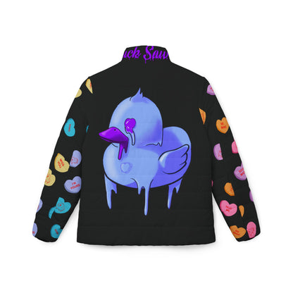 Valentine Blue Sawse Women’s Puffer Jacket (AOP)