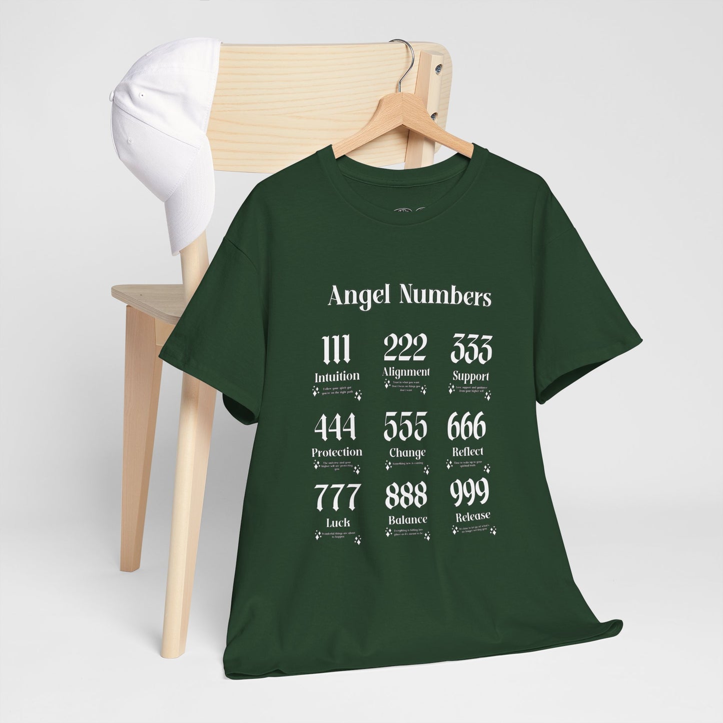 Angel Numbers - ALL WHT Heavy Cotton T-Shirt