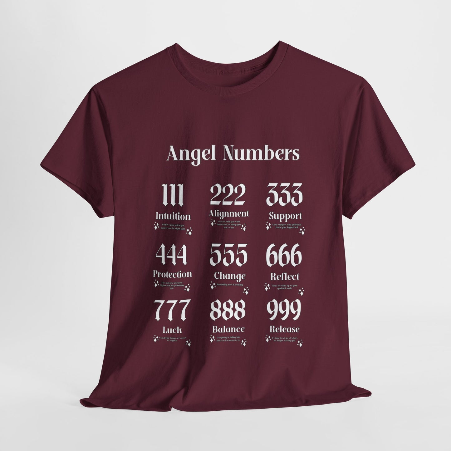 Angel Numbers - ALL WHT Heavy Cotton T-Shirt