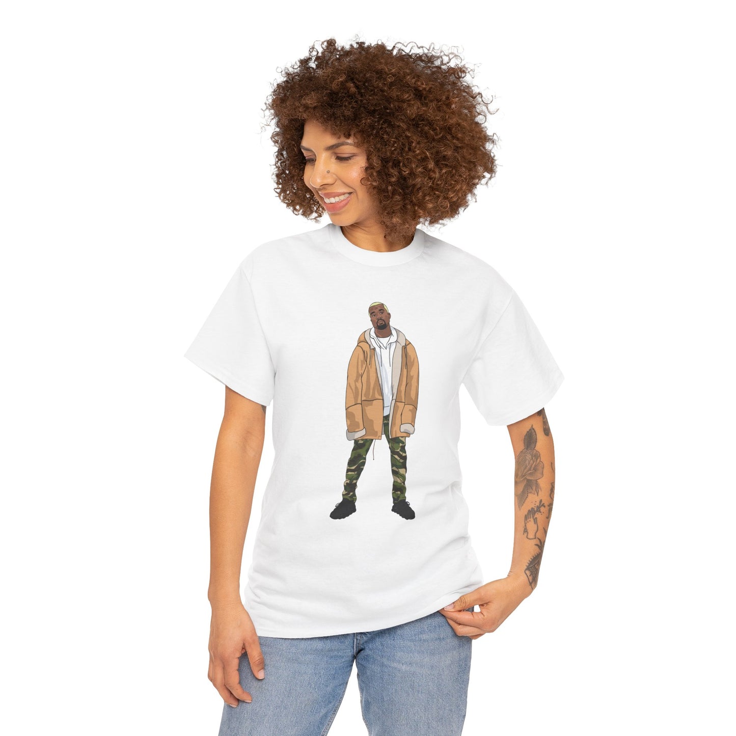 Blonde Ye 450 Cloud Black Tee Heavy Cotton