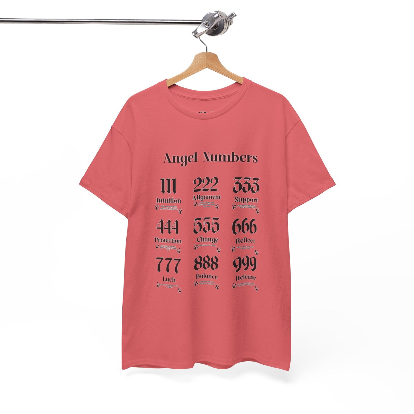 Angel Numbers - ALL BLK Heavy Cotton T-Shirt