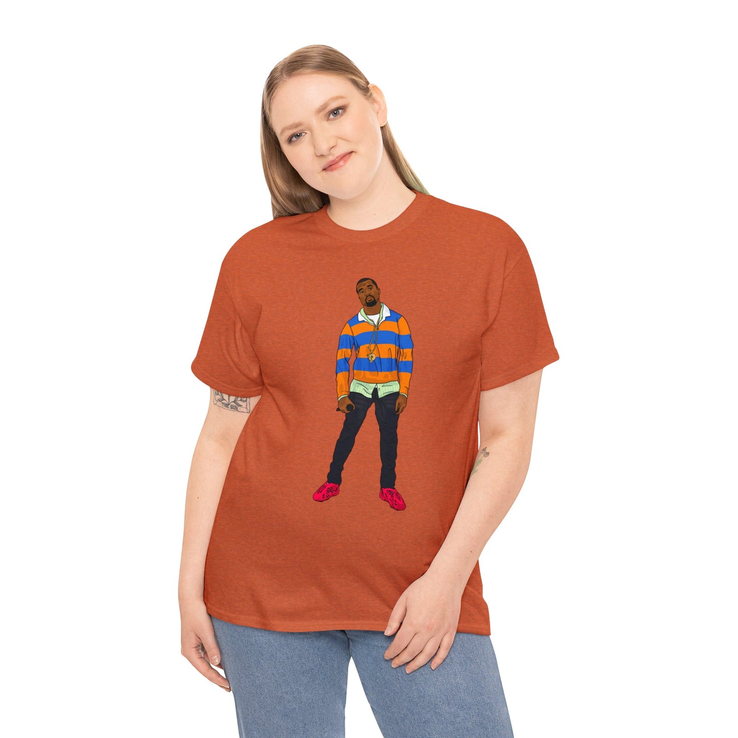 Ye College Dropout Unisex Heavy Cotton Foam Runner Vermilion Tee