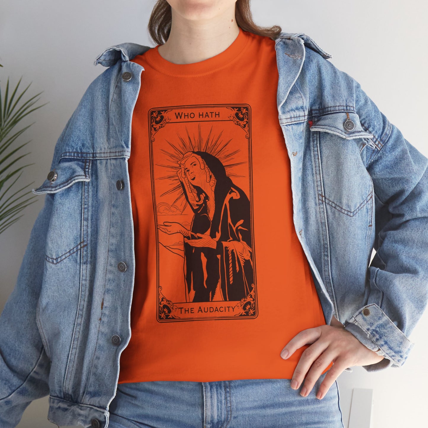 The Audacity Tarot Card 100% Cotton Tee x BLK