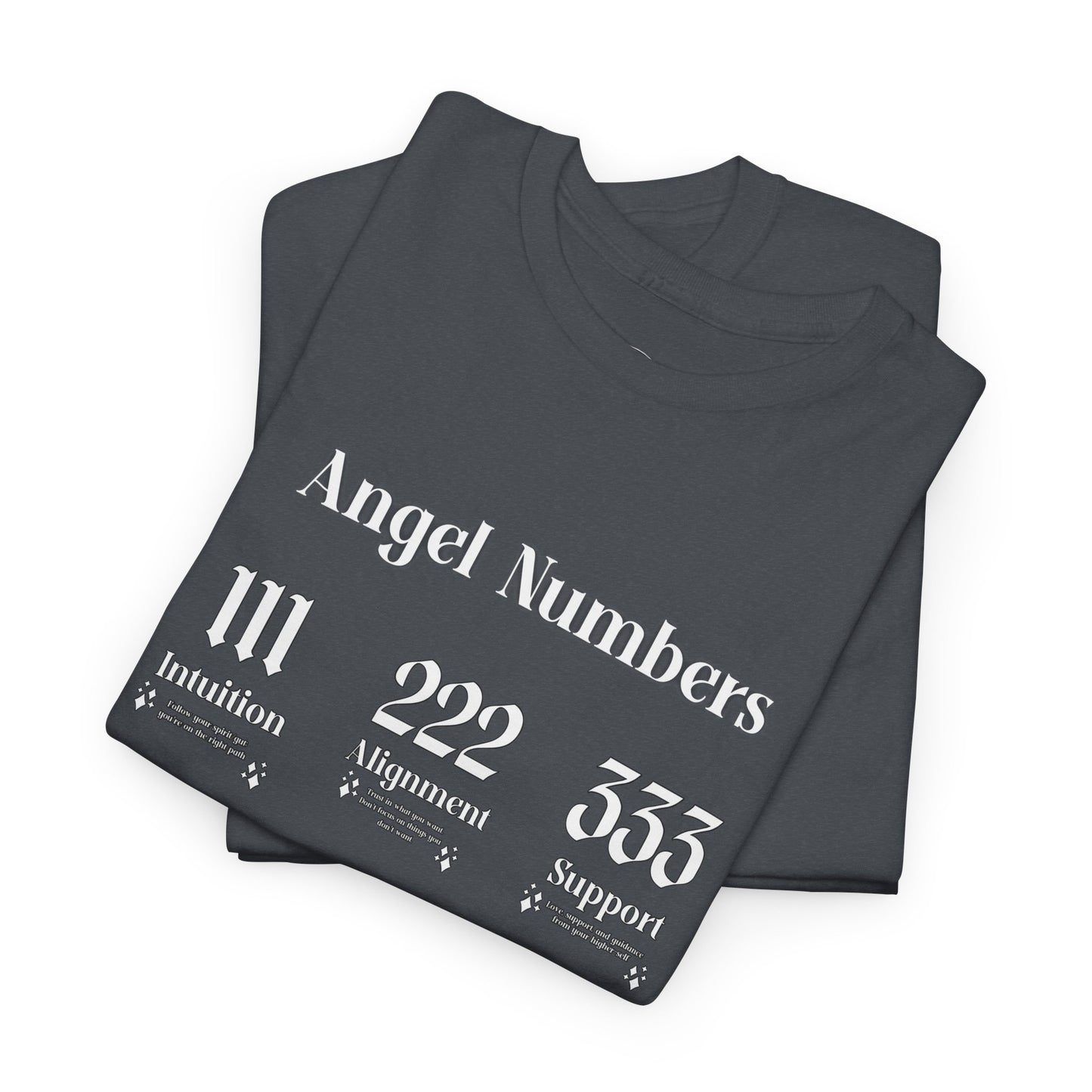 Angel Numbers - ALL WHT Heavy Cotton T-Shirt