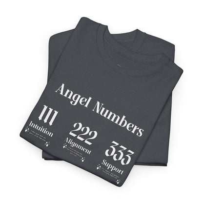 Angel Numbers - ALL WHT Heavy Cotton T-Shirt