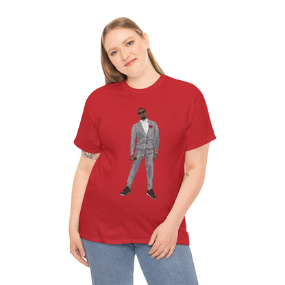 Ye 808 350 Red Stripe Tee Heavy Cotton