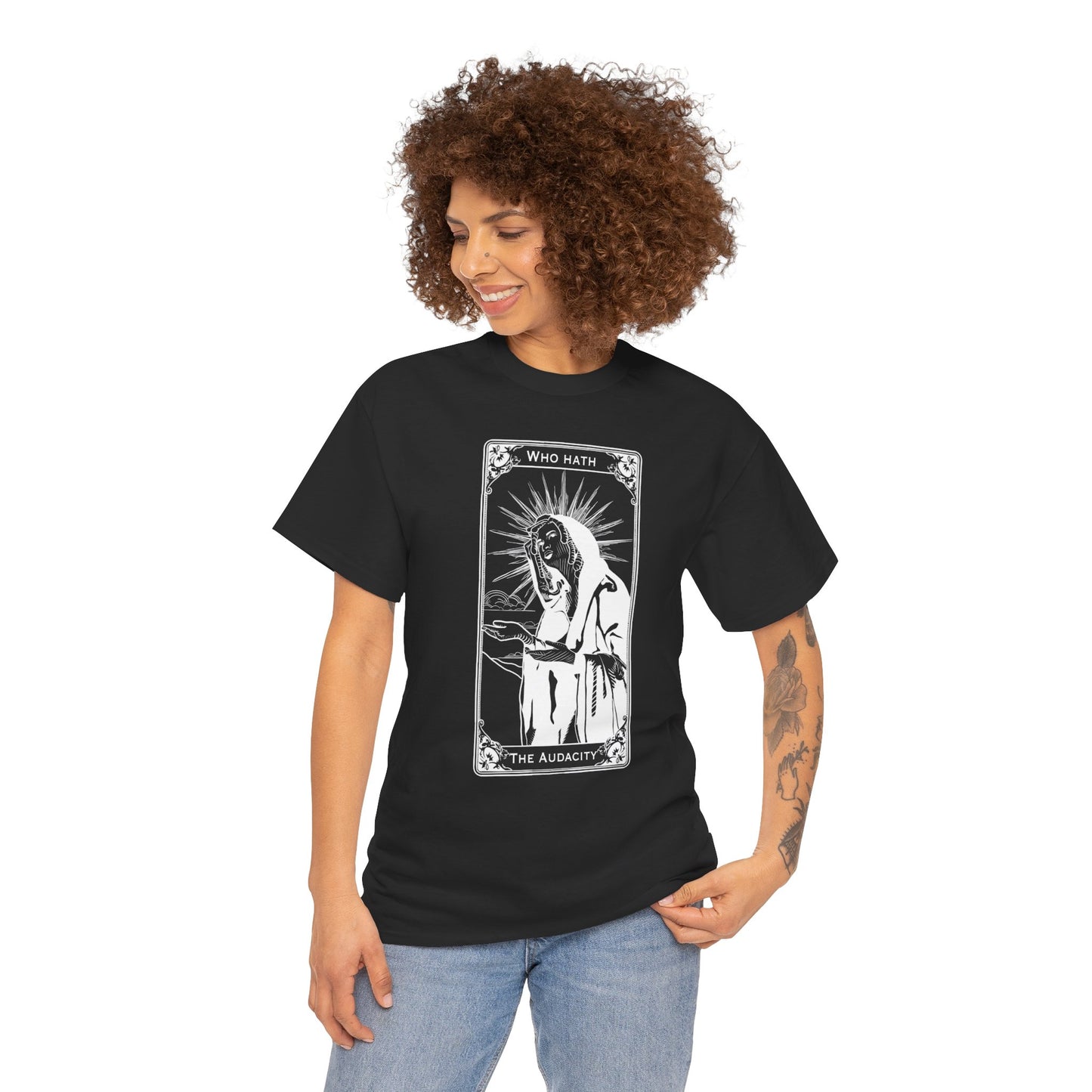 The Audacity Tarot Card 100% Cotton Tee x WHT