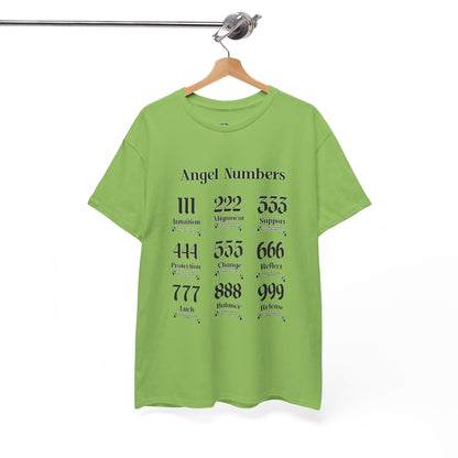 Angel Numbers - ALL BLK Heavy Cotton T-Shirt