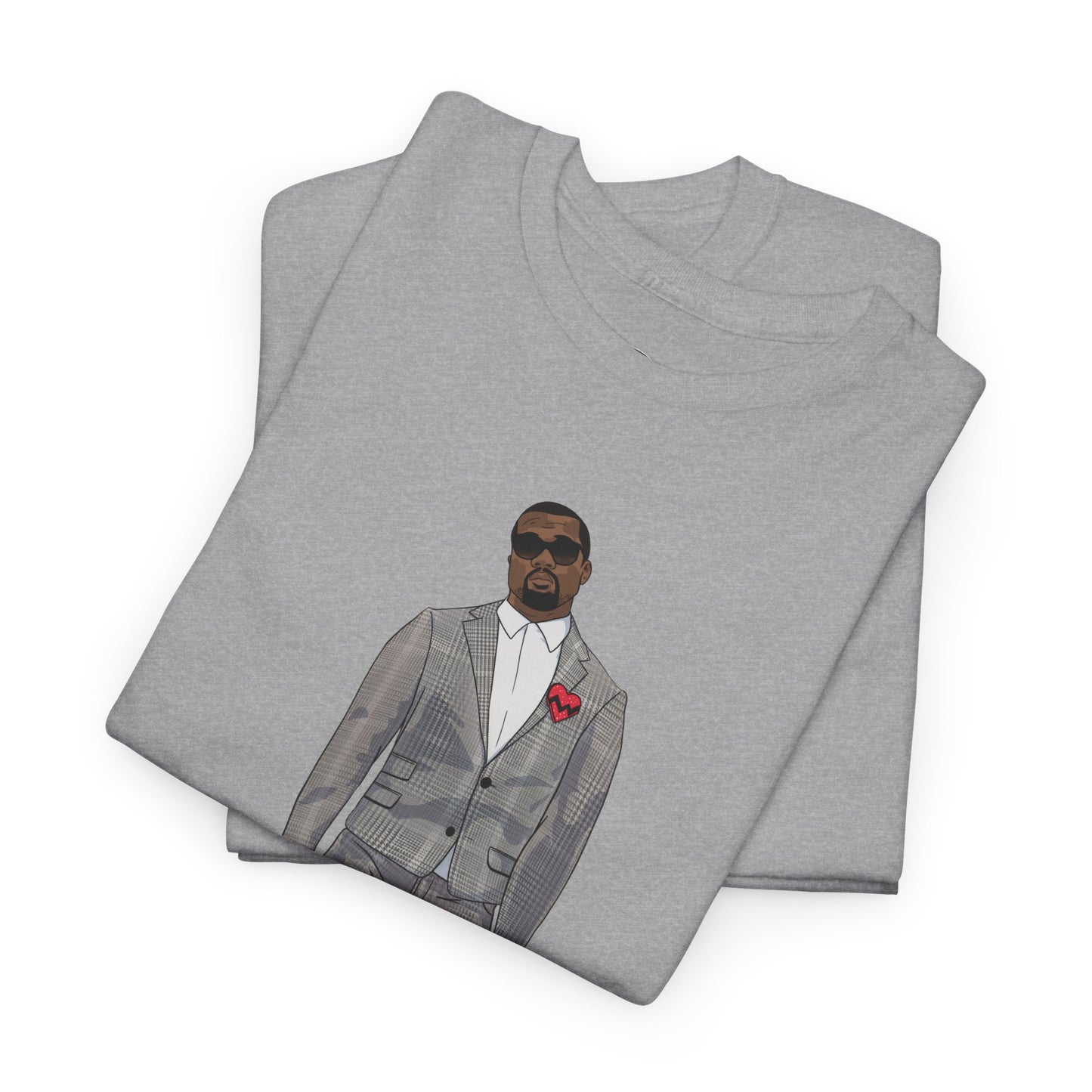 Ye 808 350 Red Stripe Tee Heavy Cotton