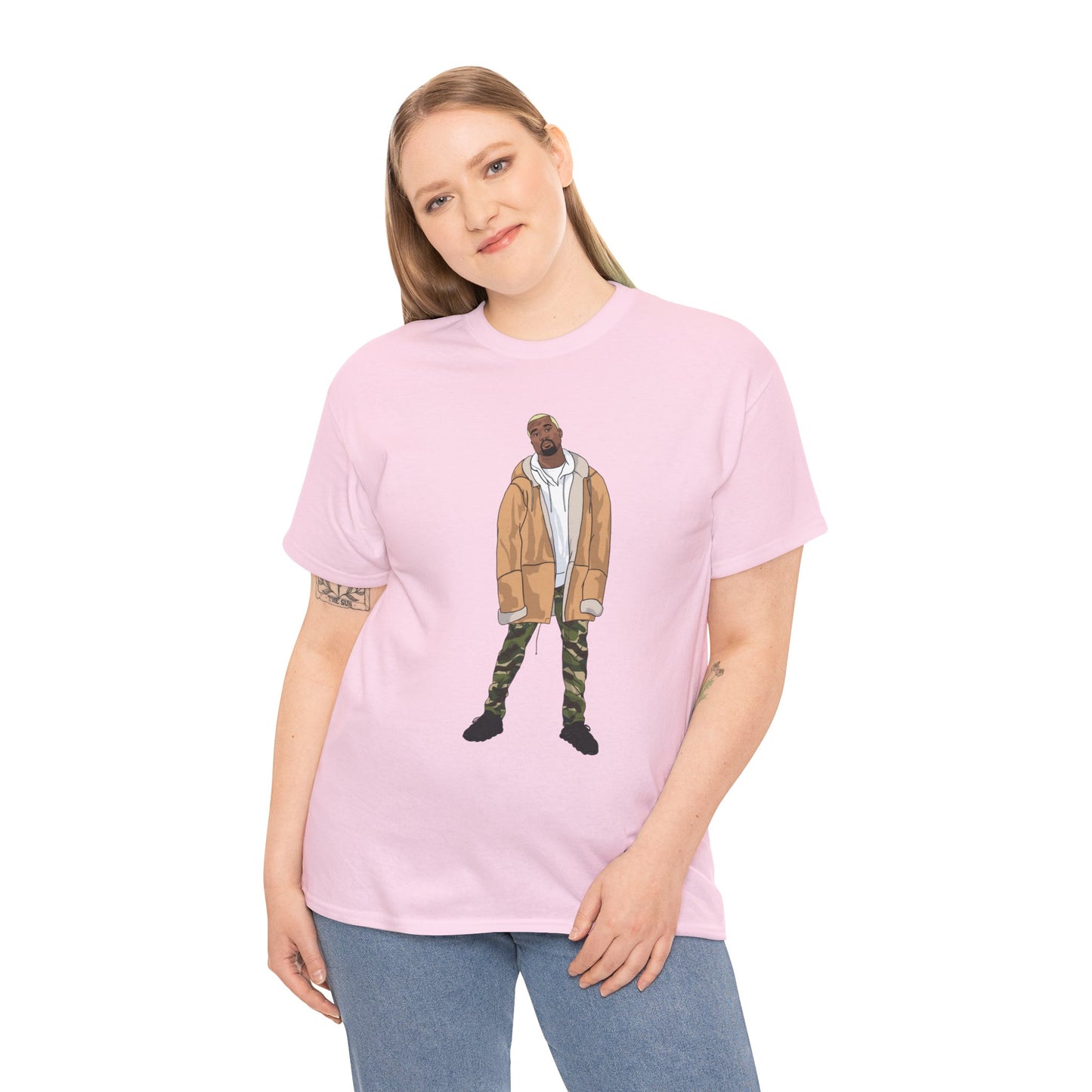 Blonde Ye 450 Cloud Black Tee Heavy Cotton
