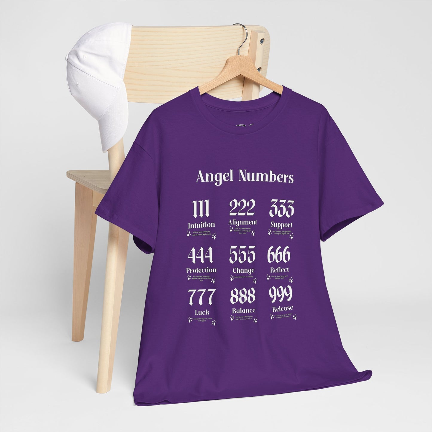 Angel Numbers - ALL WHT Heavy Cotton T-Shirt