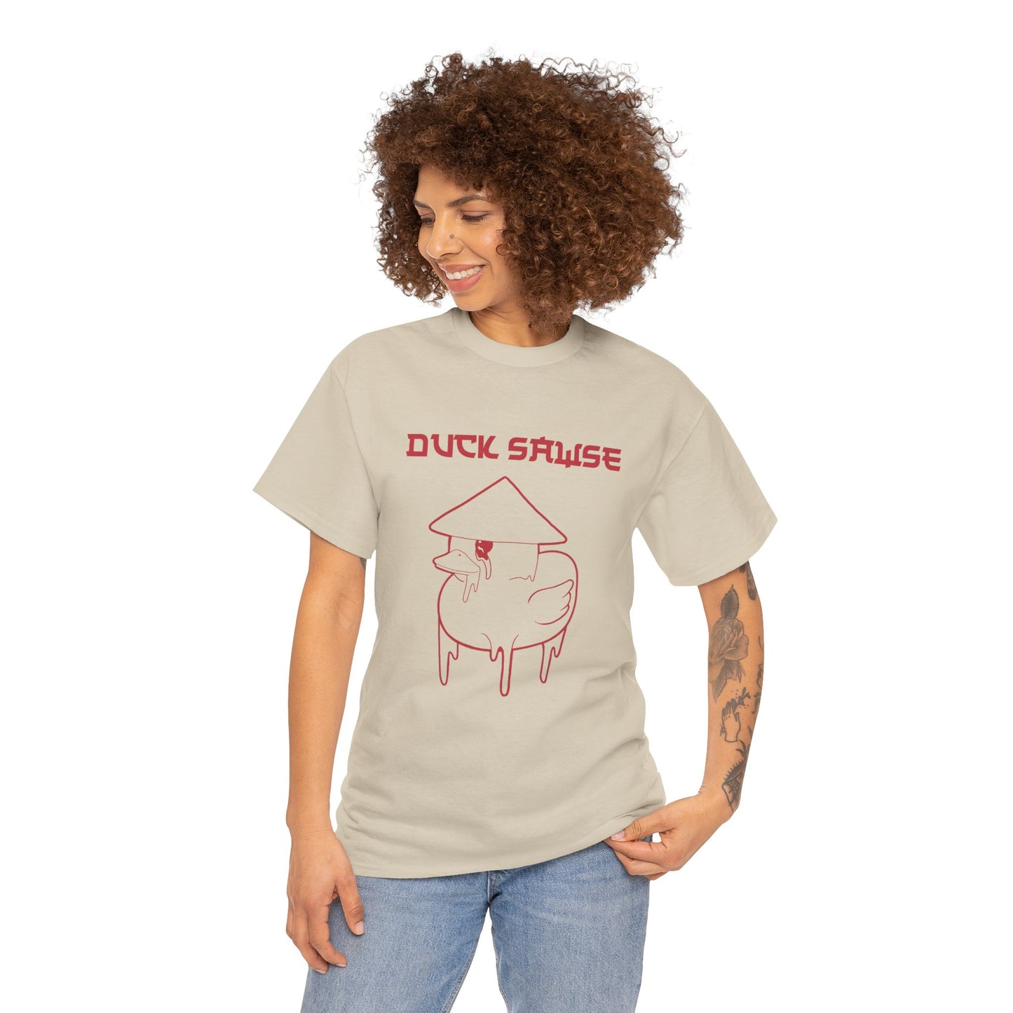 Duck Sawse Chinese Take-Out Logo 100% Cotton Tee