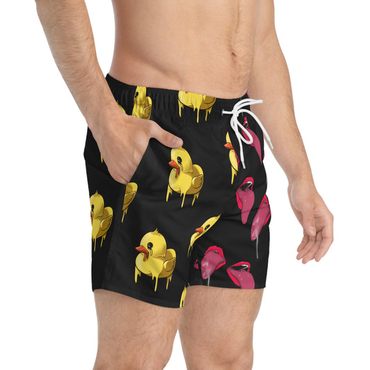 Lick Me Duck Sawse Swim Trunks