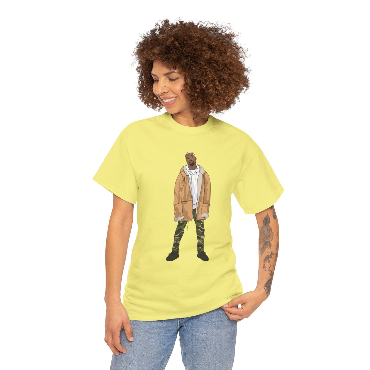 Blonde Ye 450 Cloud Black Tee Heavy Cotton