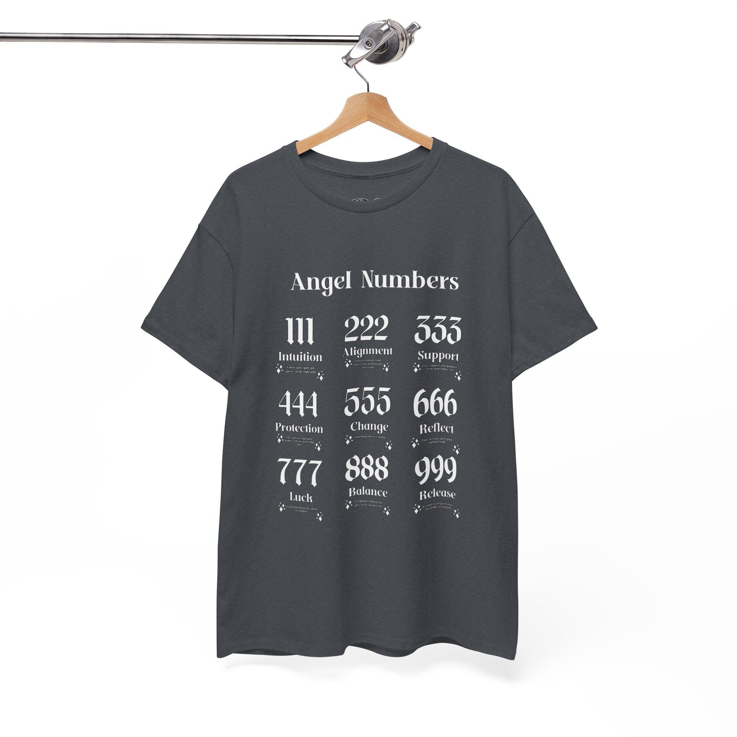 Angel Numbers - ALL WHT Heavy Cotton T-Shirt