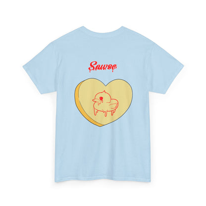 Conversation Heart Duck Sawse Logo Tee Heavy Cotton 04