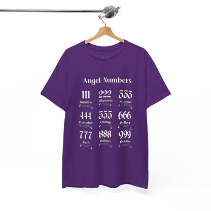 Angel Numbers - ALL WHT Heavy Cotton T-Shirt