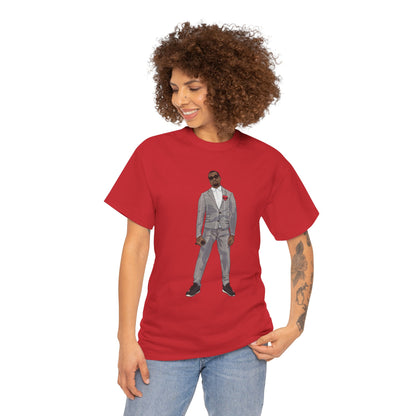 Ye 808 350 Red Stripe Tee Heavy Cotton