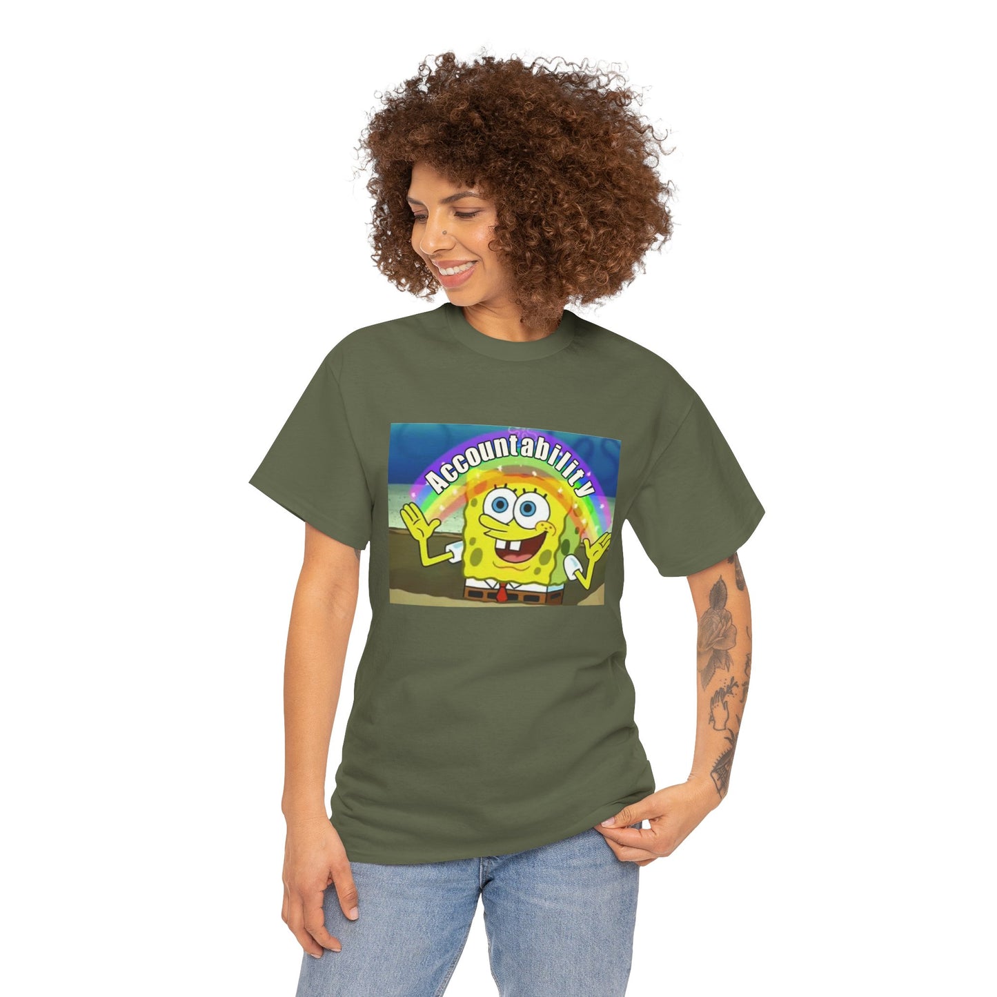 Sponge Bob Accountability Tee Heavy Cotton