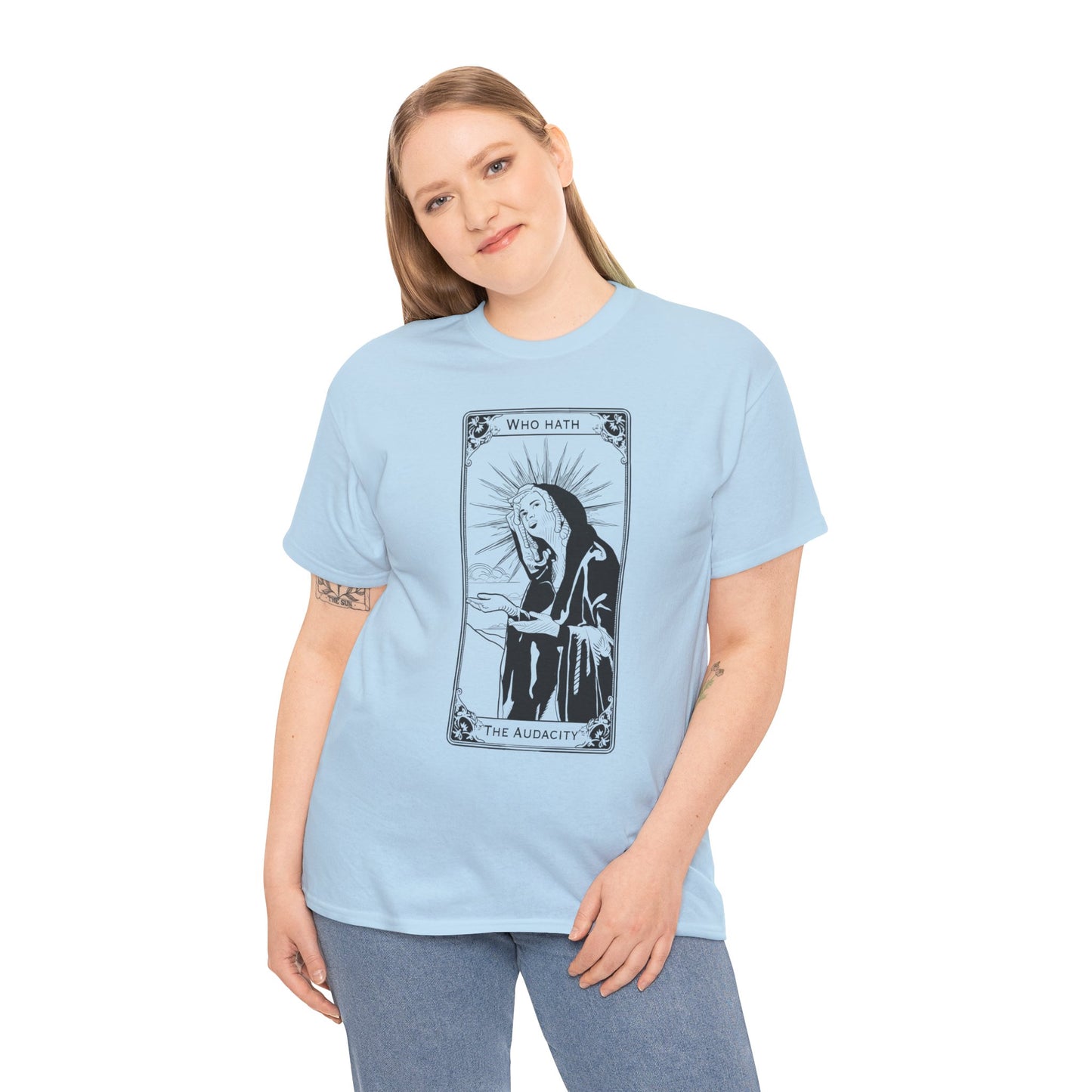 The Audacity Tarot Card 100% Cotton Tee x BLK