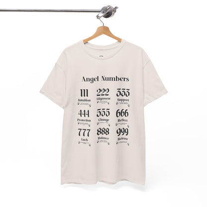 Angel Numbers - ALL BLK Heavy Cotton T-Shirt