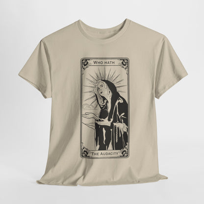 The Audacity Tarot Card 100% Cotton Tee x BLK