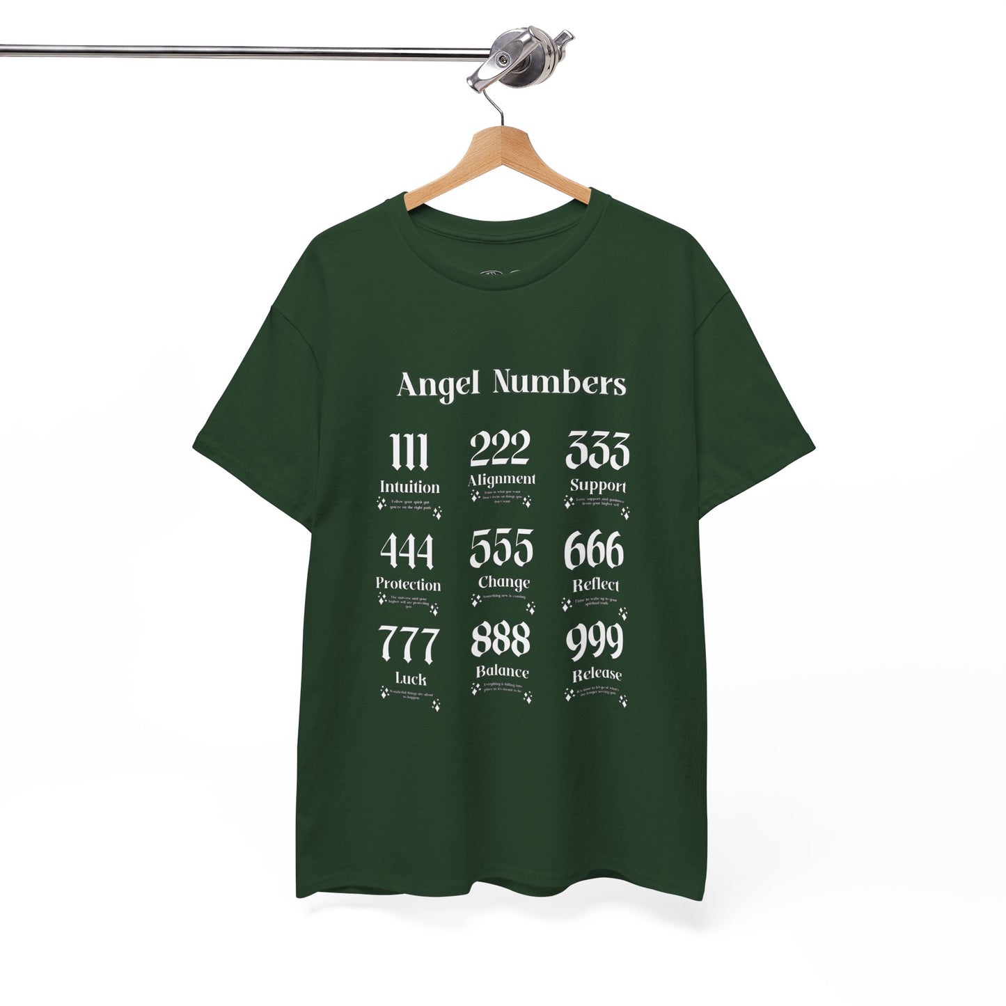 Angel Numbers - ALL WHT Heavy Cotton T-Shirt