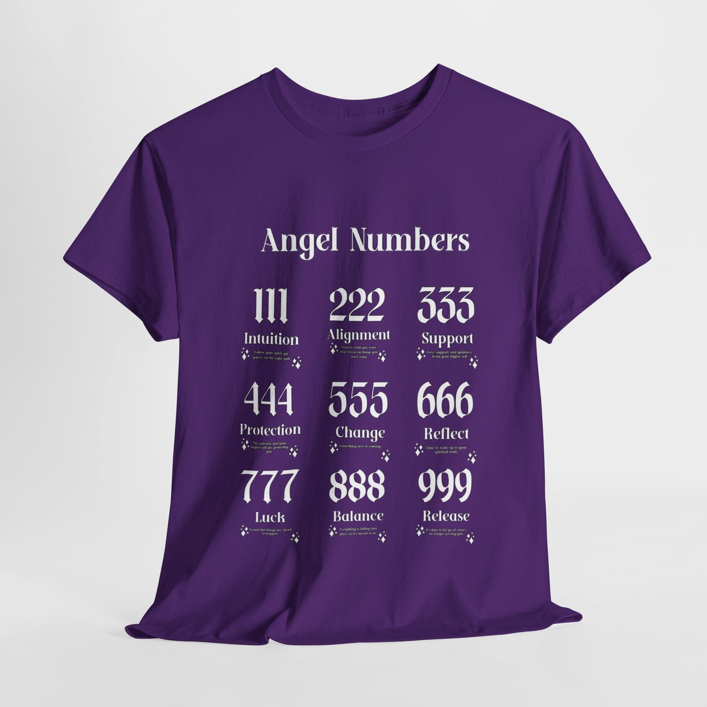 Angel Numbers - ALL WHT Heavy Cotton T-Shirt