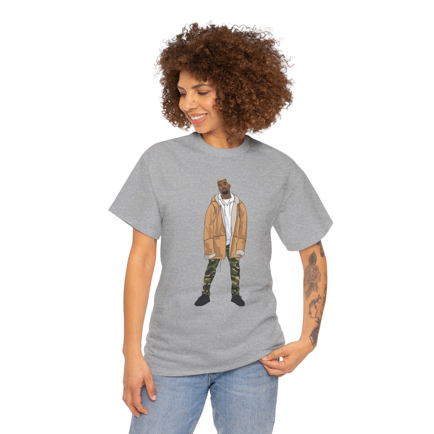 Blonde Ye 450 Cloud Black Tee Heavy Cotton