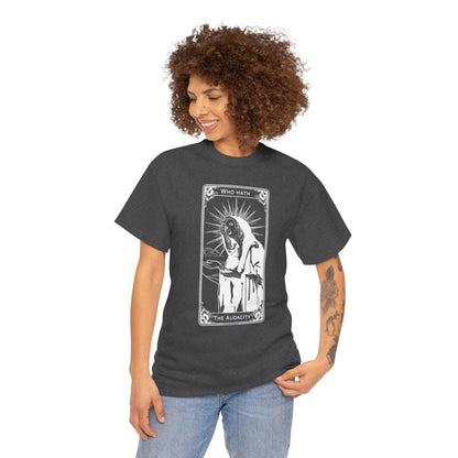 The Audacity Tarot Card 100% Cotton Tee x WHT
