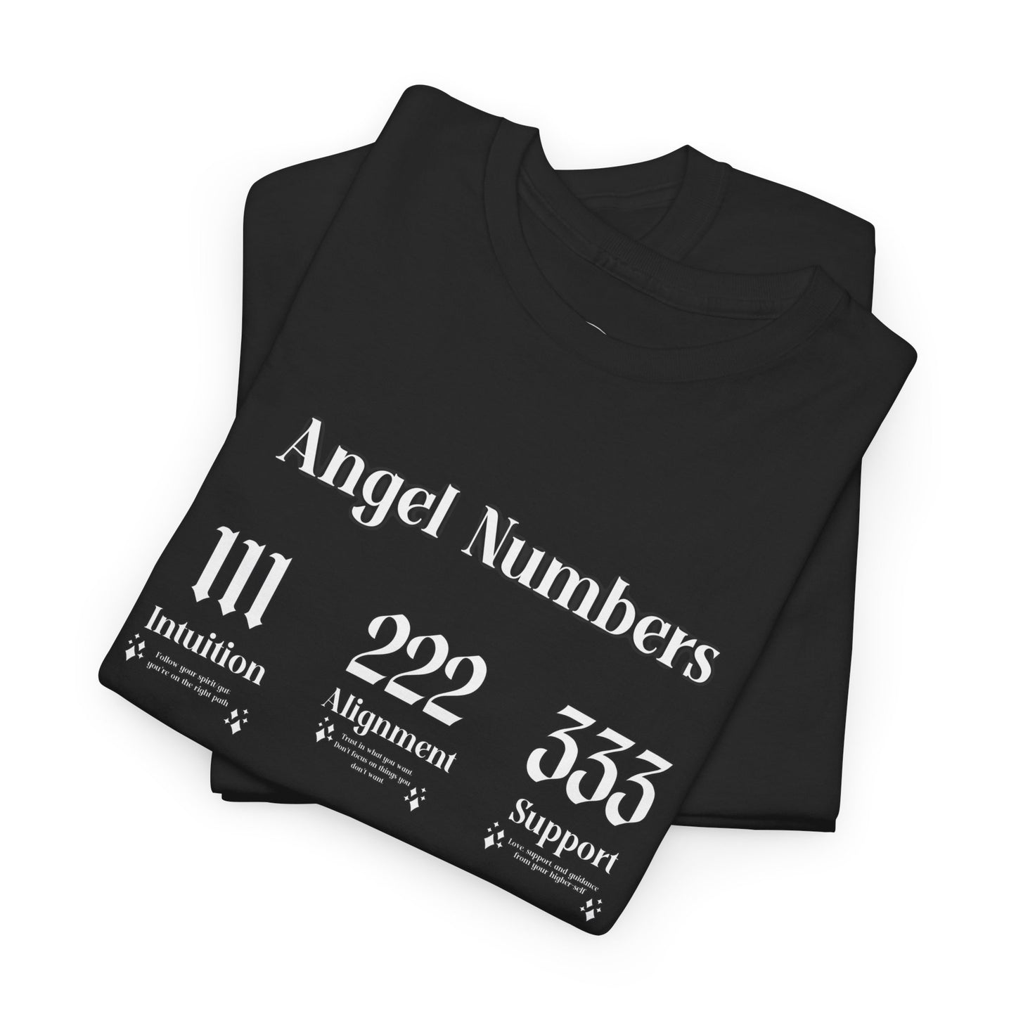 Angel Numbers - ALL WHT Heavy Cotton T-Shirt