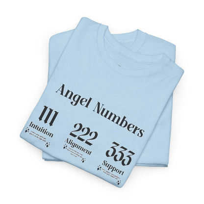Angel Numbers - ALL BLK Heavy Cotton T-Shirt