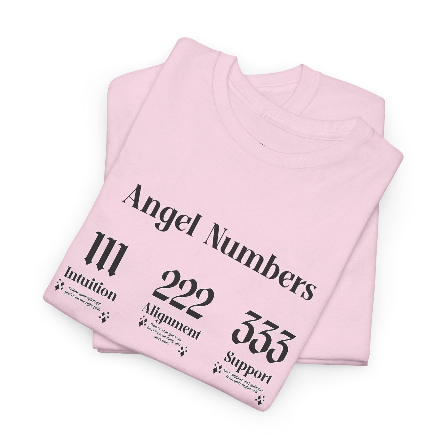 Angel Numbers - ALL BLK Heavy Cotton T-Shirt