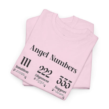 Angel Numbers - ALL BLK Heavy Cotton T-Shirt
