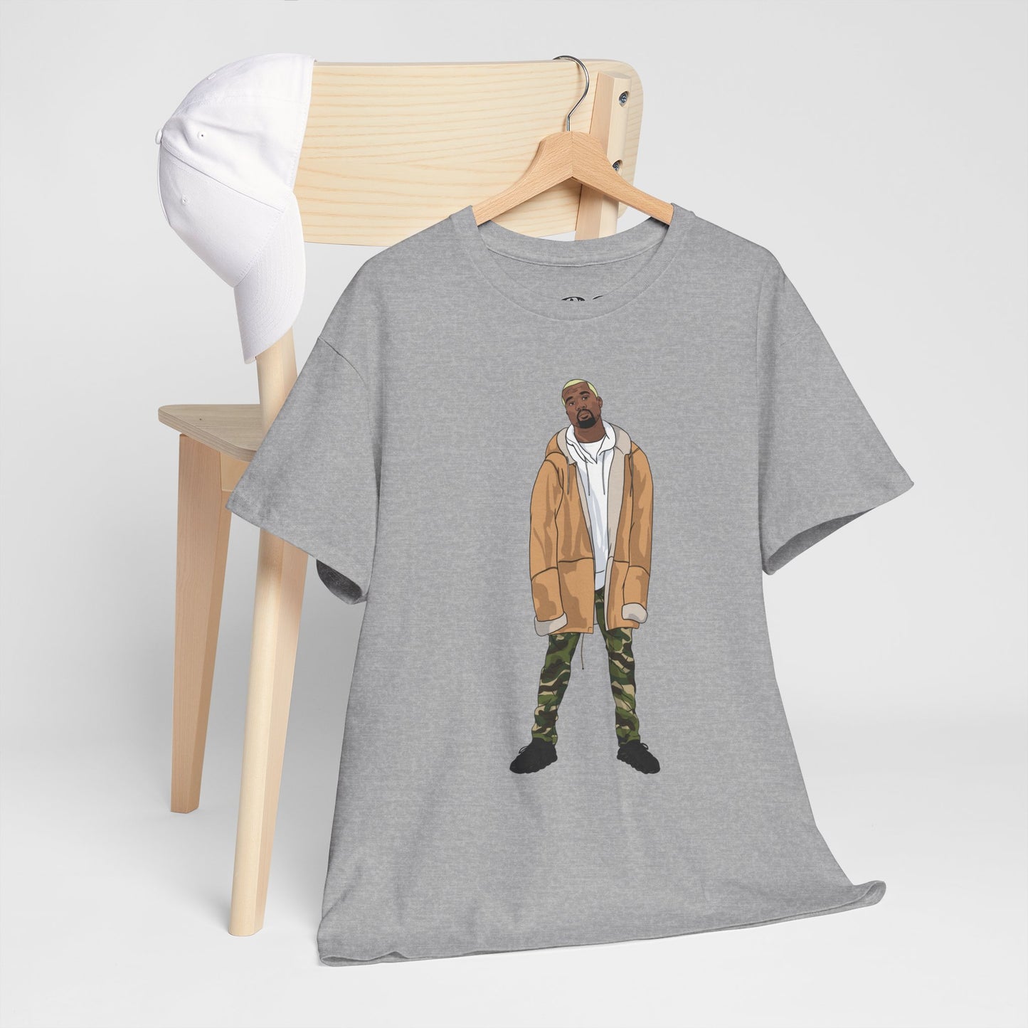 Blonde Ye 450 Cloud Black Tee Heavy Cotton