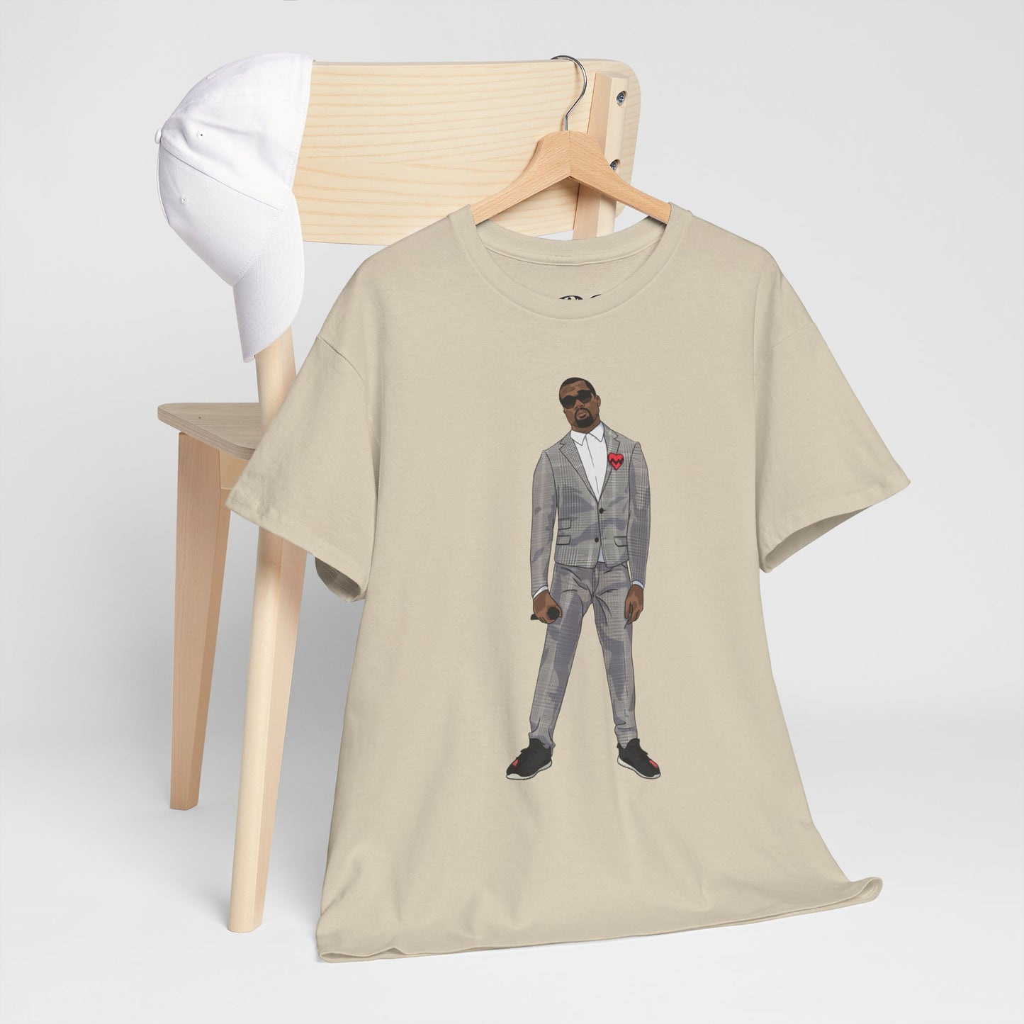 Ye 808 350 Red Stripe Tee Heavy Cotton