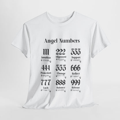 Angel Numbers - ALL BLK Heavy Cotton T-Shirt