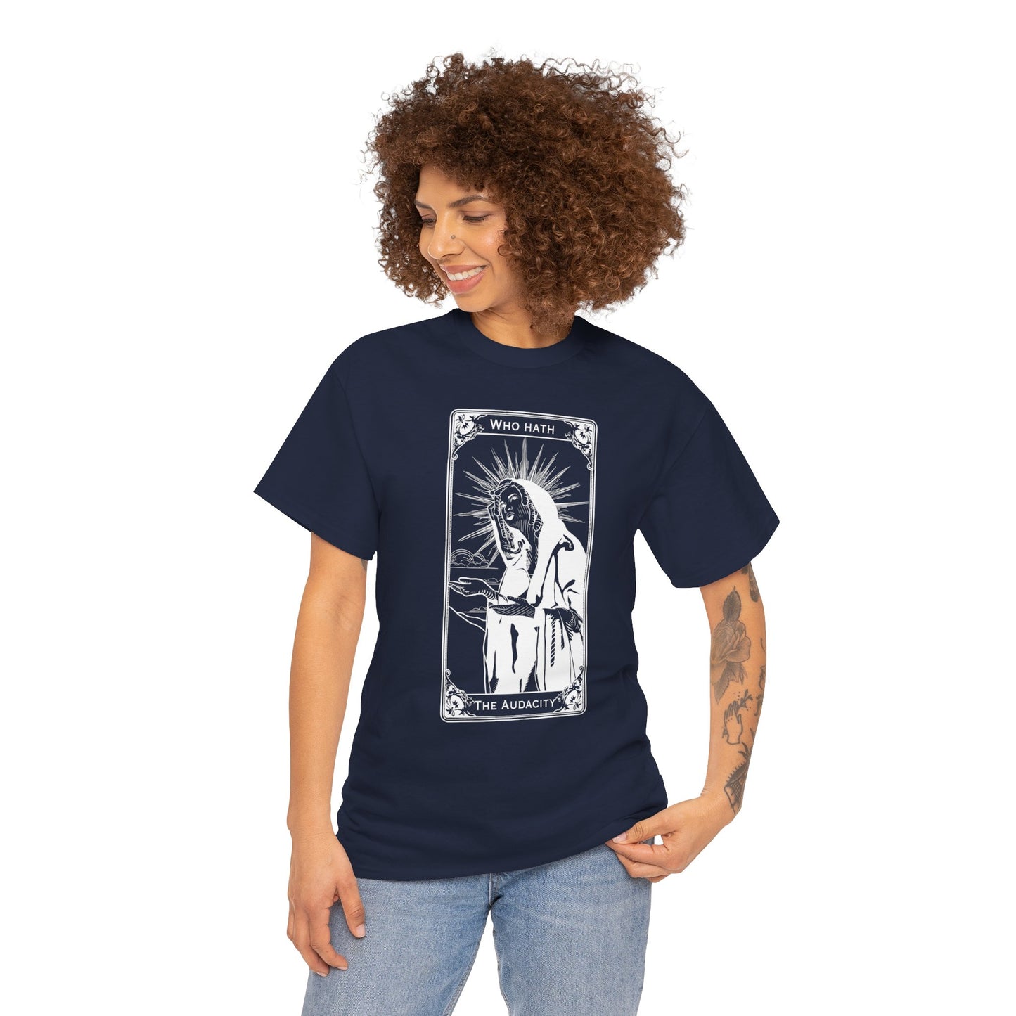 The Audacity Tarot Card 100% Cotton Tee x WHT