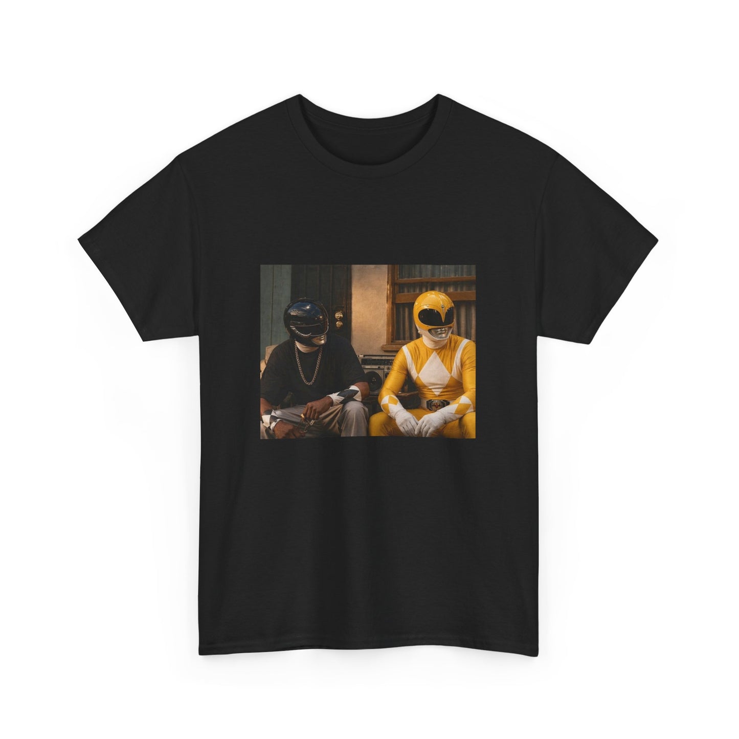Friday x Black & Yellow Ranger T-Shirt — Retro Power Rangers Design