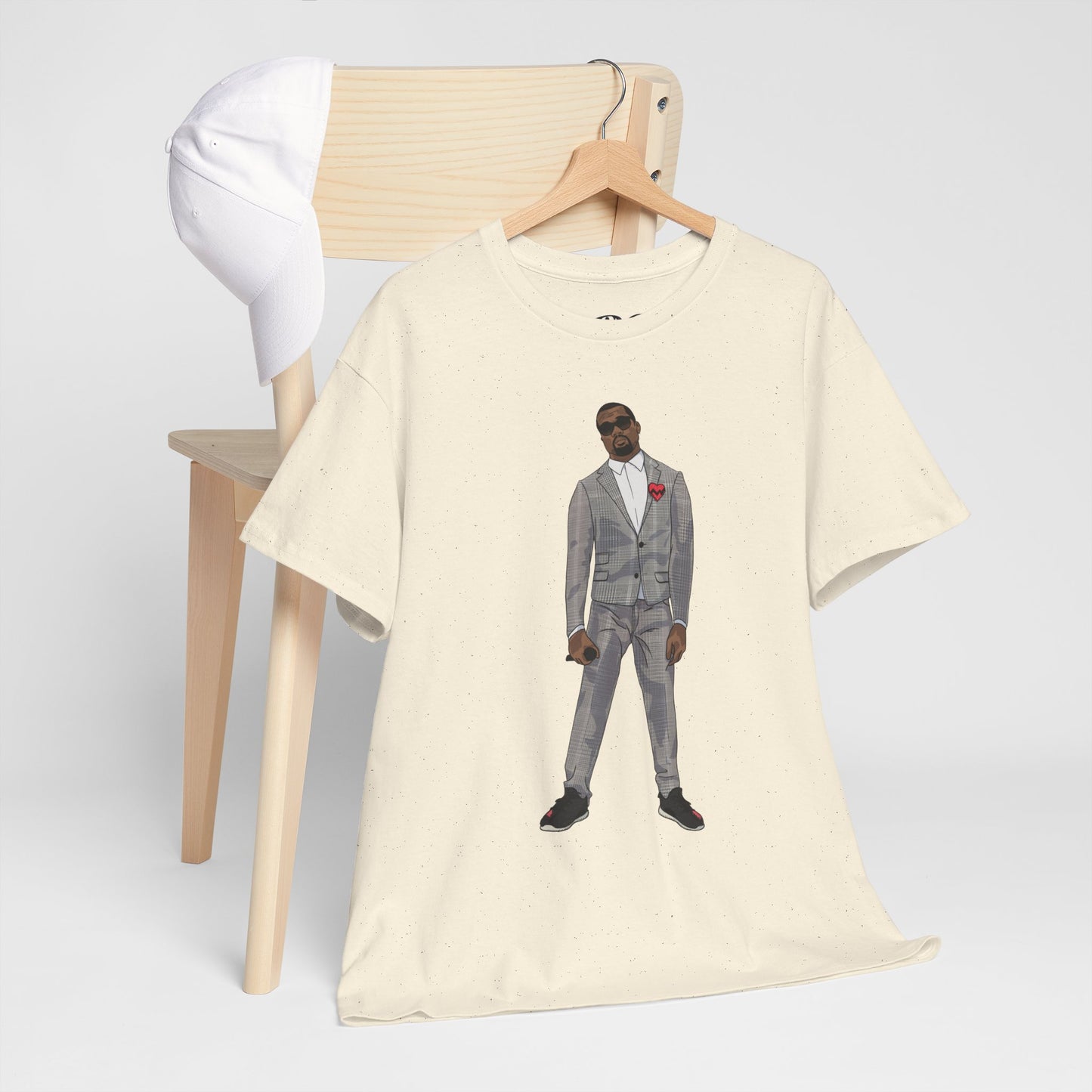 Ye 808 350 Red Stripe Tee Heavy Cotton