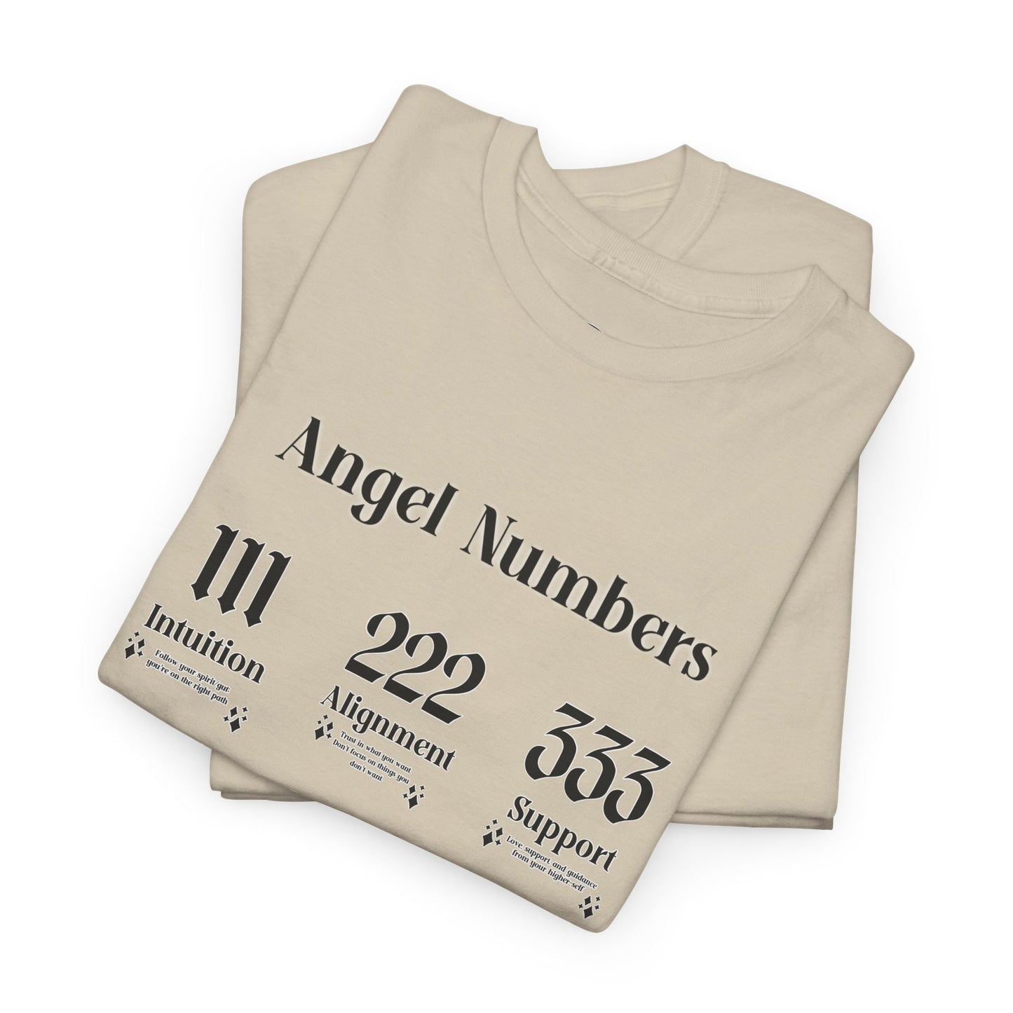 Angel Numbers - ALL BLK Heavy Cotton T-Shirt