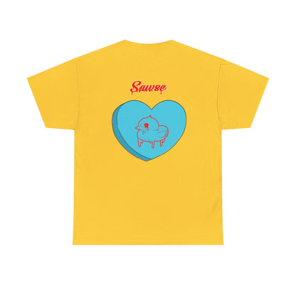 Conversation Heart Duck Sawse Logo Tee Heavy Cotton 06