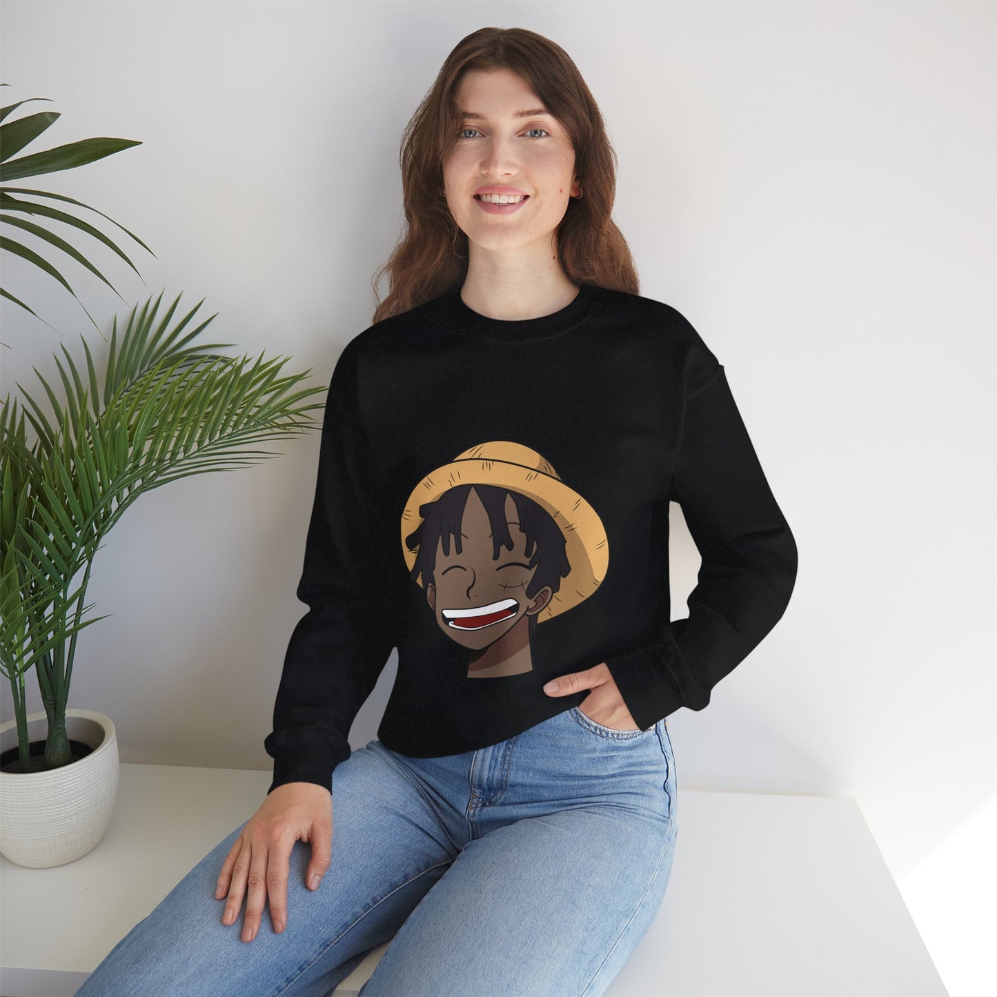 Black Luffy Crewneck Sweatshirt Heavy Blend™